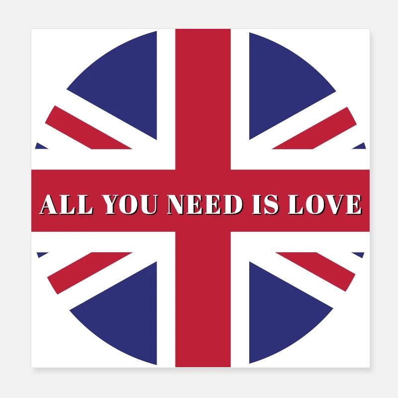 All you need is love Poster 8" x 8" (20x20 cm)