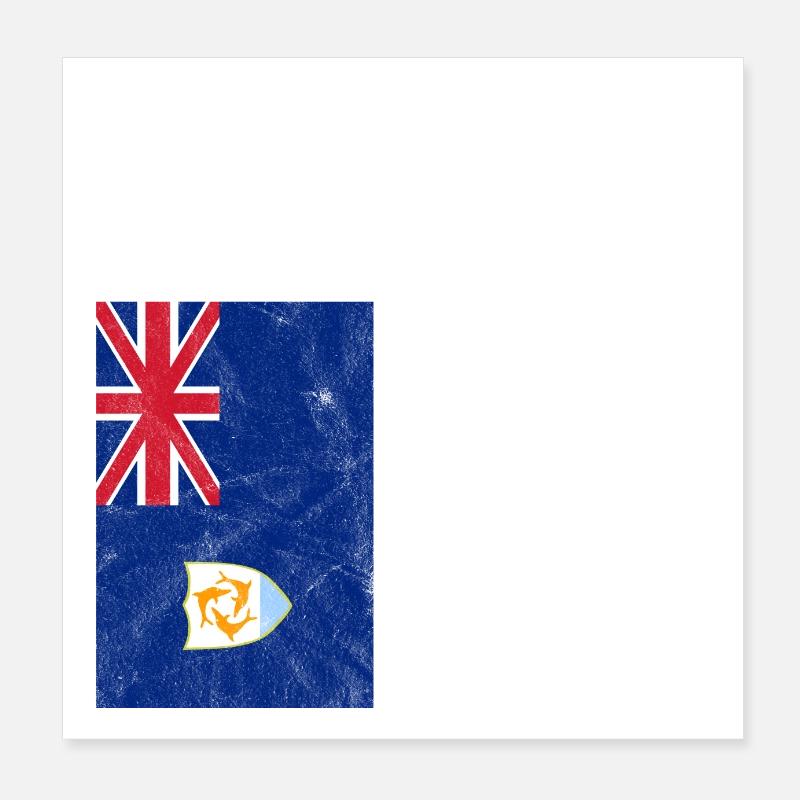 Anguilla - Poster 8" x 8" (20x20 cm) - white