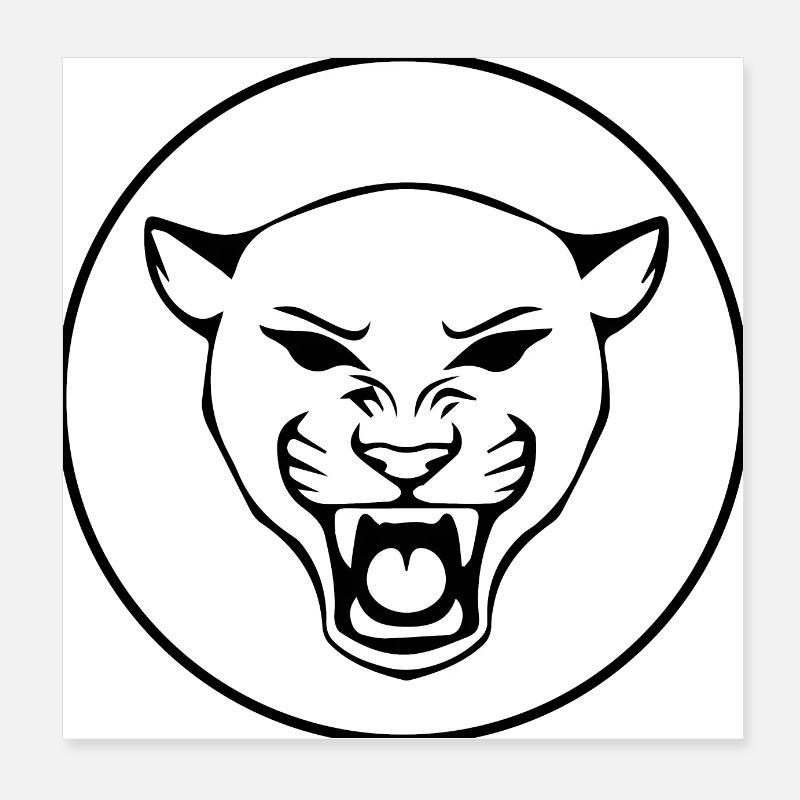 Panther Poster 8" x 8" (20x20 cm)