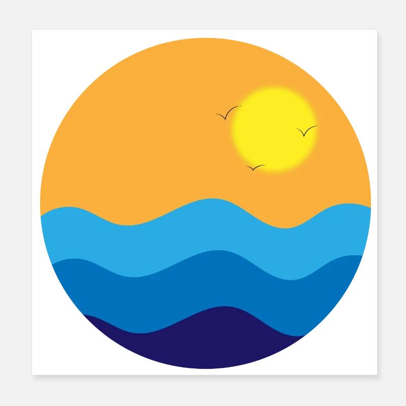 MEER UND SONNE Poster 20x20 cm