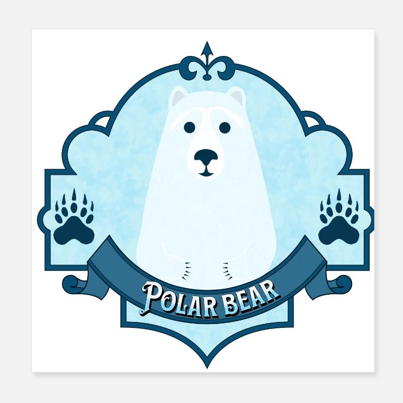 Polar bear Poster 8" x 8" (20x20 cm)