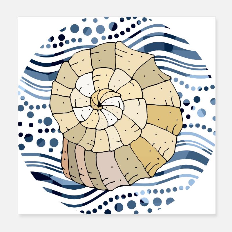 Shell Poster 8" x 8" (20x20 cm)