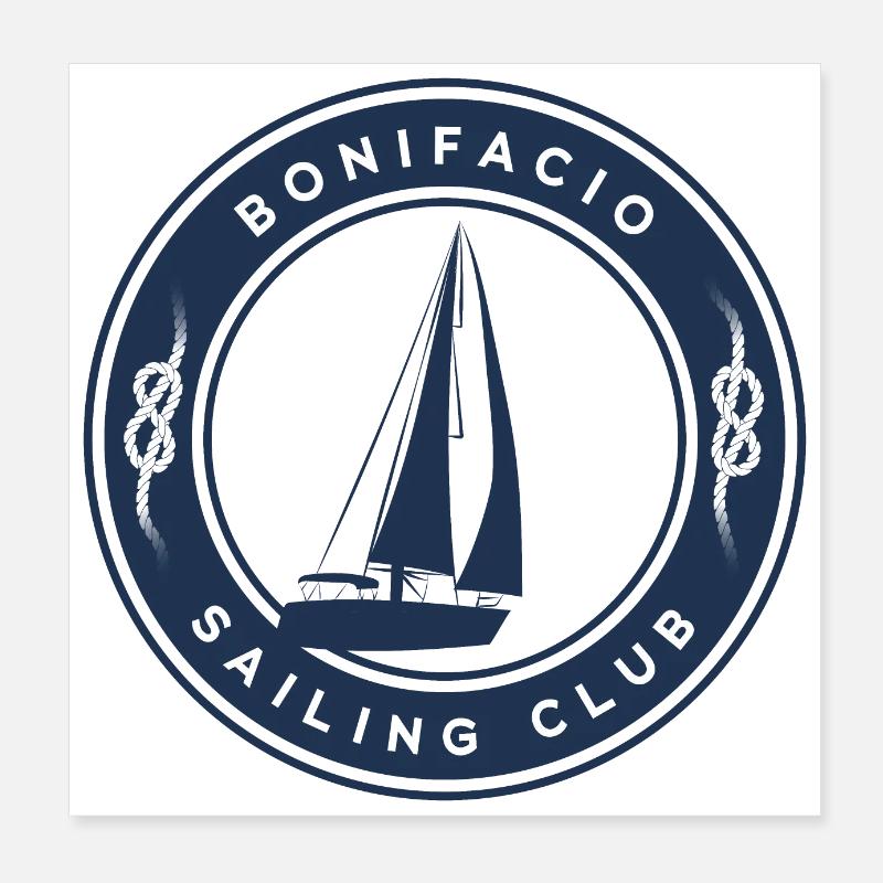 Bonifacio Segeln Poster 20x20 cm