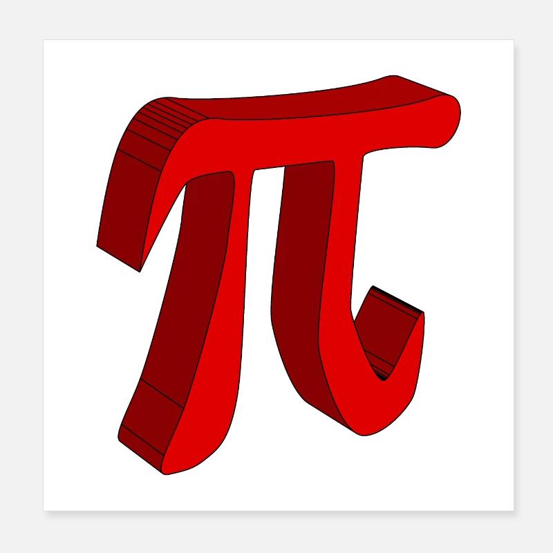 Pi la constante en 3D Poster 20 x 20 cm