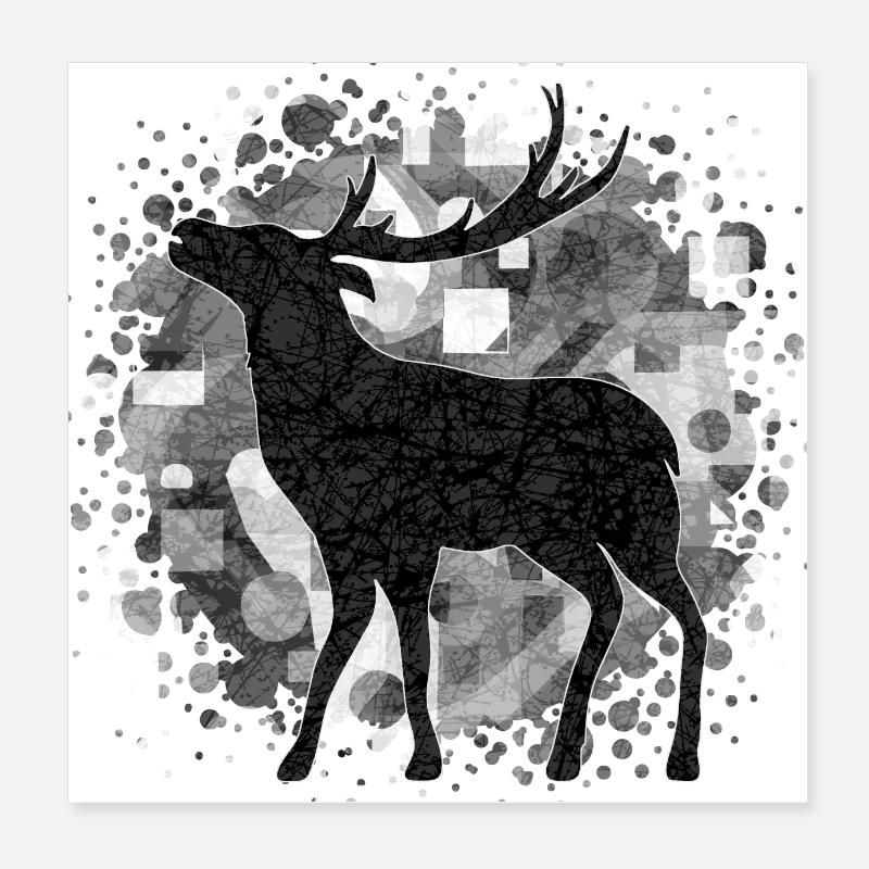 Cerf Poster 20 x 20 cm
