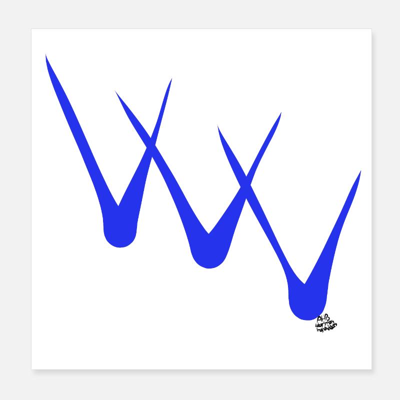 DREIFACHE PRÜFUNG. Poster 20x20 cm