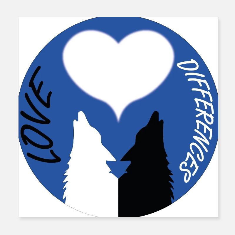 Love differences Poster 8" x 8" (20x20 cm)