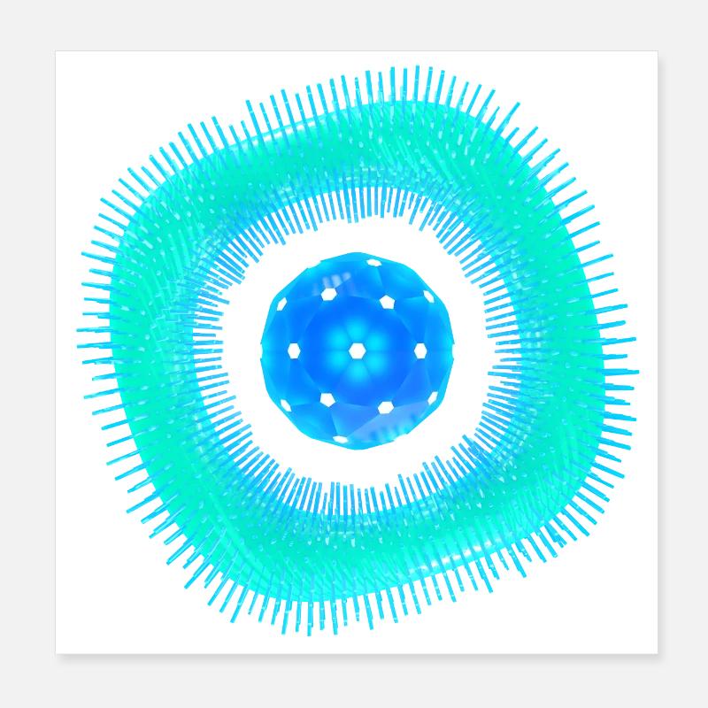 Abstrakte Zelle Poster 20x20 cm