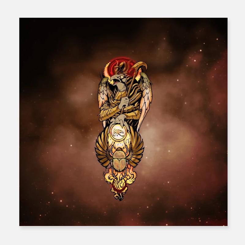 Horus et l’œil qui voit tout - Poster 20 x 20 cm - blanc