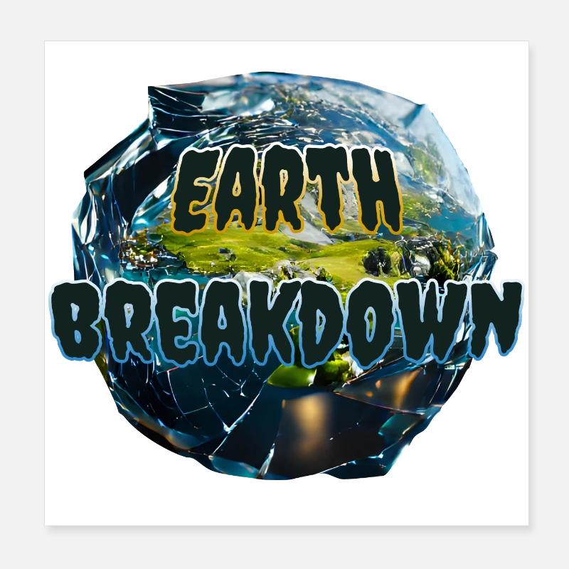 Earth Breakdown Poster 8" x 8" (20x20 cm)
