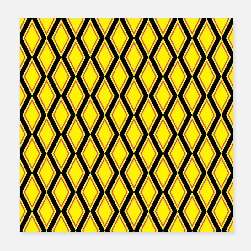 Drachen-Diamantmuster Poster 20x20 cm