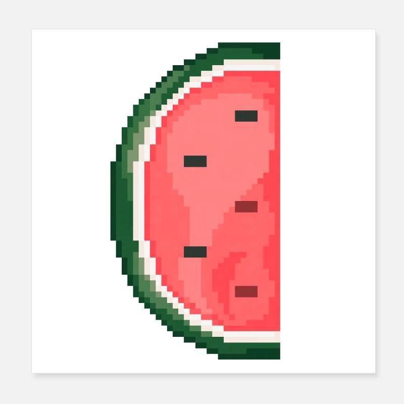 Pixel Art Melon Pattern Variante 1 Poster 20 x 20 cm