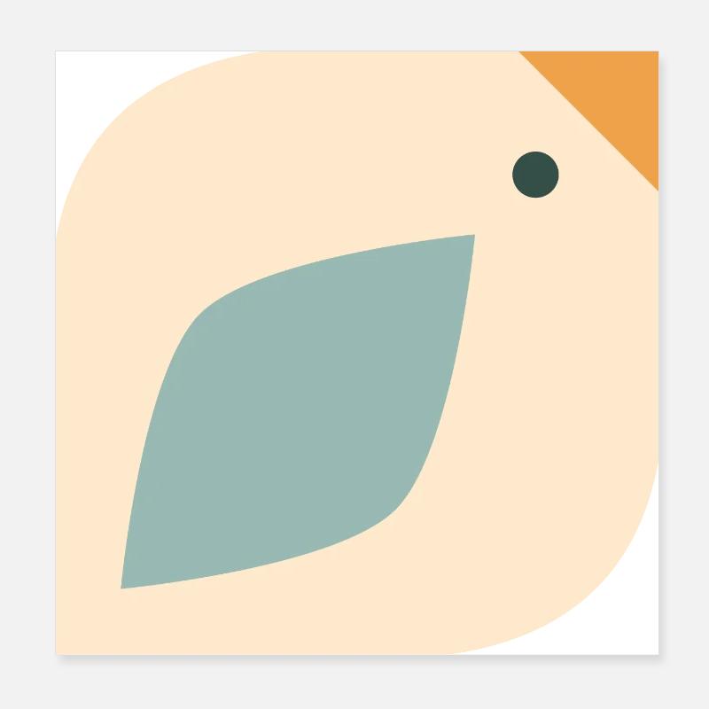 Süßer Vogel Poster 20x20 cm