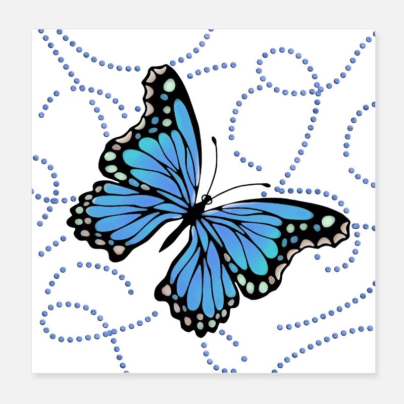 Schmetterling Poster 20x20 cm