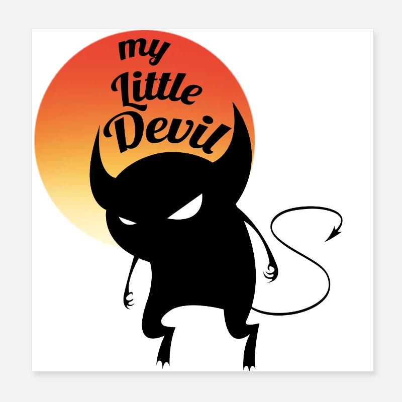 my little devil!! Poster 8" x 8" (20x20 cm)