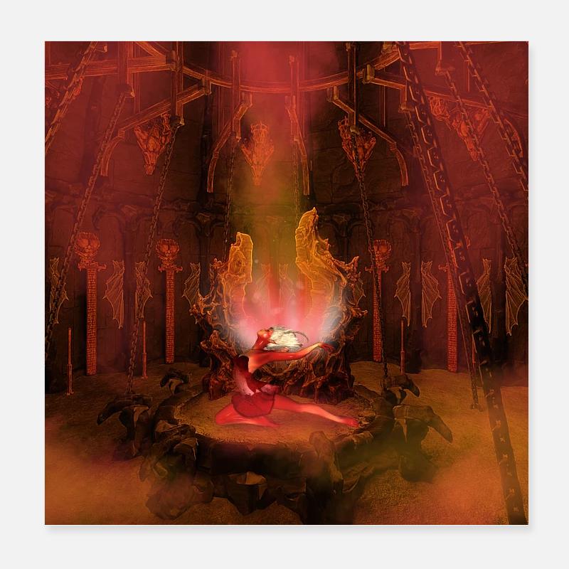 Tanzen in der dunklen Nacht Poster 20x20 cm