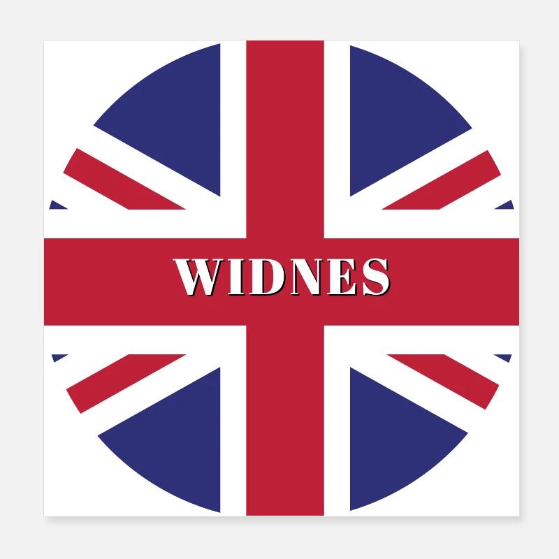 Widnes - Poster 20x20 cm - Weiß