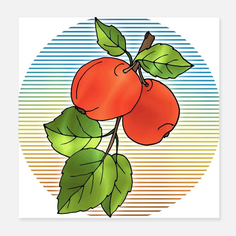 Apples Poster 8" x 8" (20x20 cm)