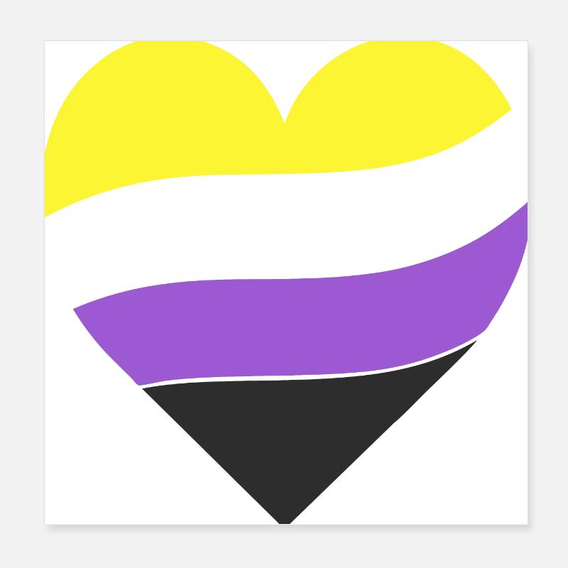 Nichtbinär Herz | Pride Poster 20x20 cm