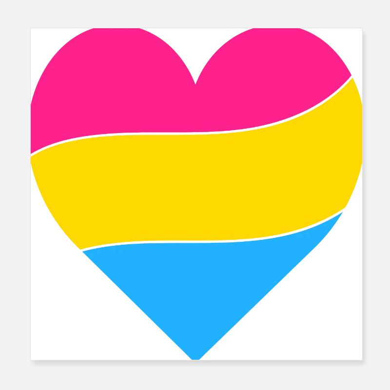 Pan Herz | Pride Poster 20x20 cm
