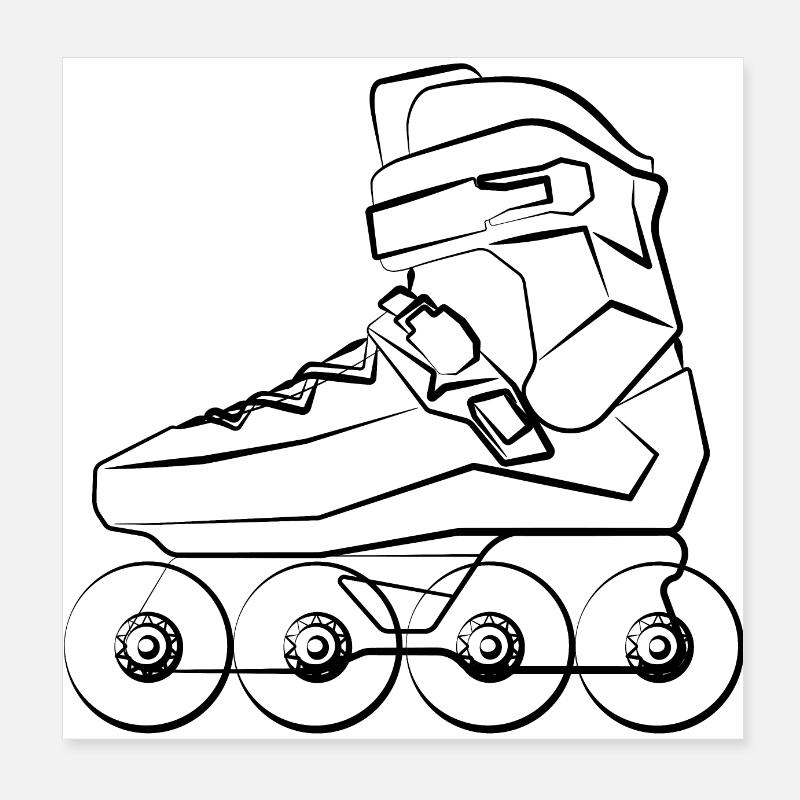 inlineskates inlineskate rollers rollerskates Poster 20 x 20 cm