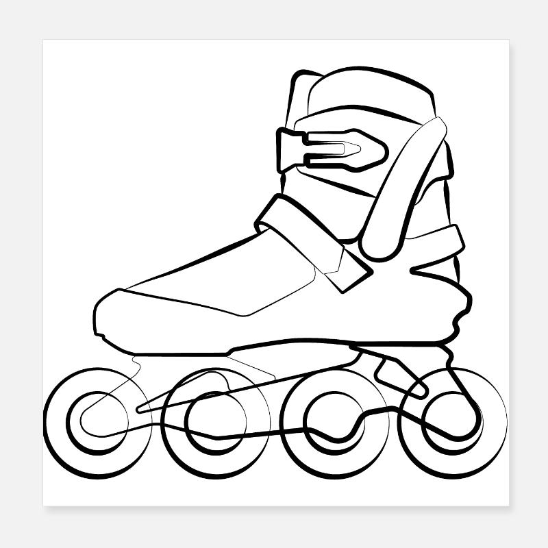 inlineskates inlineskate rollers rollerskates Poster 20 x 20 cm