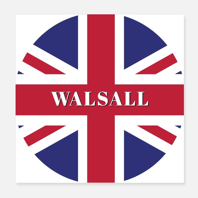 Walsall Royaume-Uni Poster 20 x 20 cm
