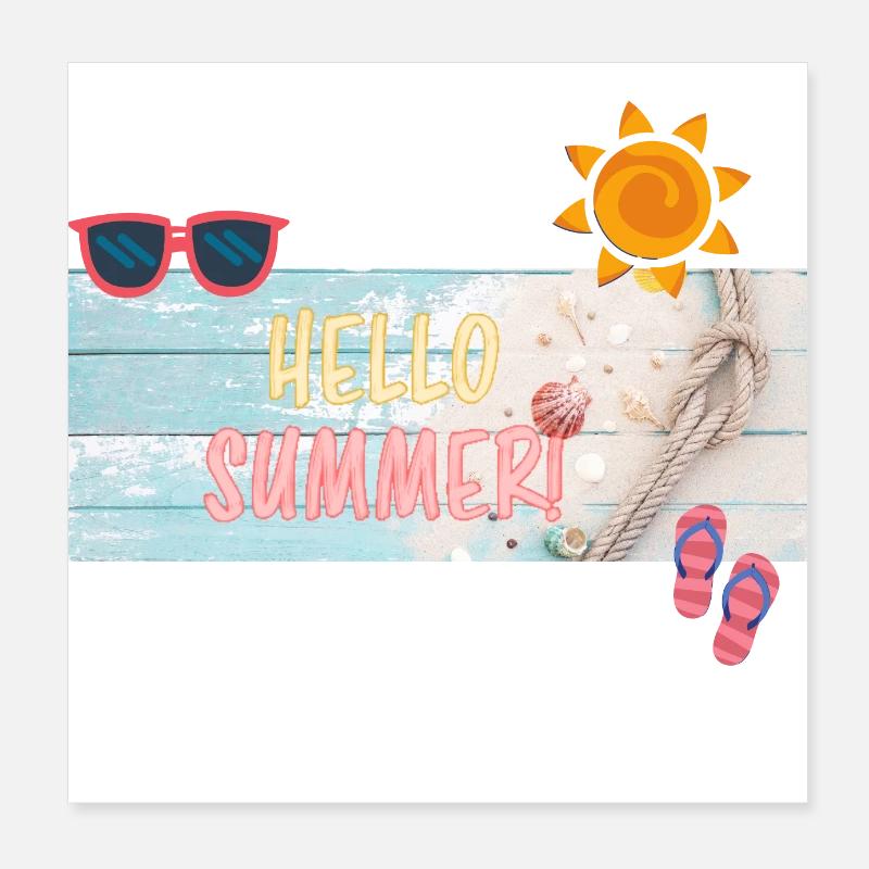 Hallo Sommer, Hallo Sommer Poster 20x20 cm
