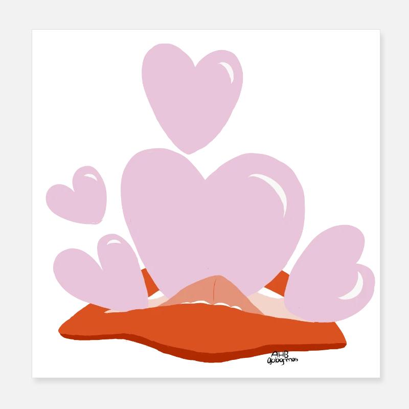 love bubbles v4 00 Poster 8" x 8" (20x20 cm)