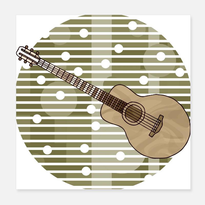 Gitarre Poster 20x20 cm