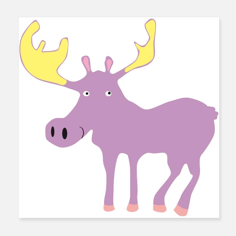 Moose - Mosses Poster 8" x 8" (20x20 cm)