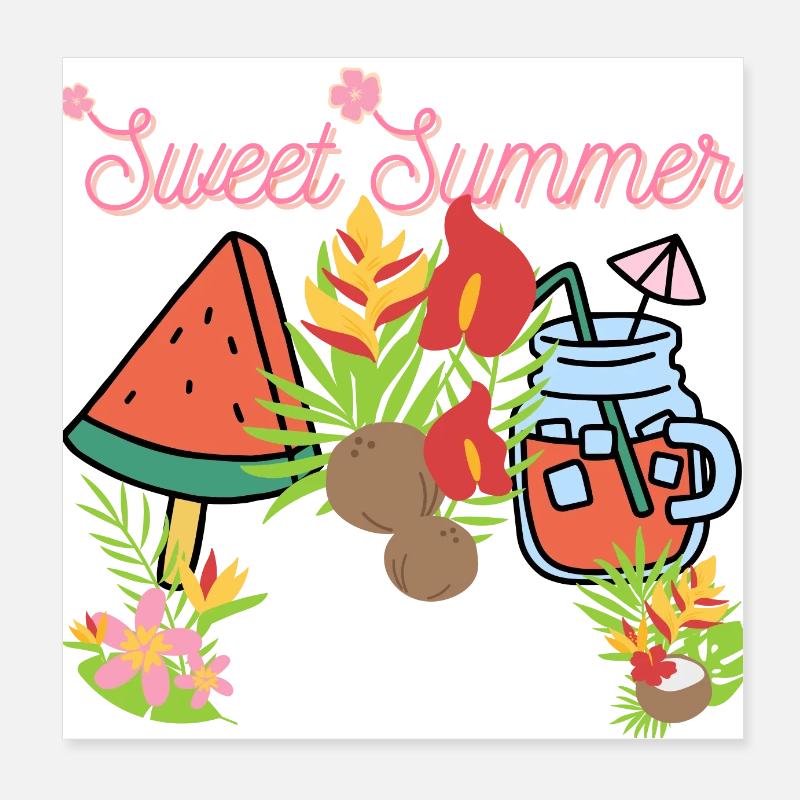 Sweet Summer Poster 20x20 cm