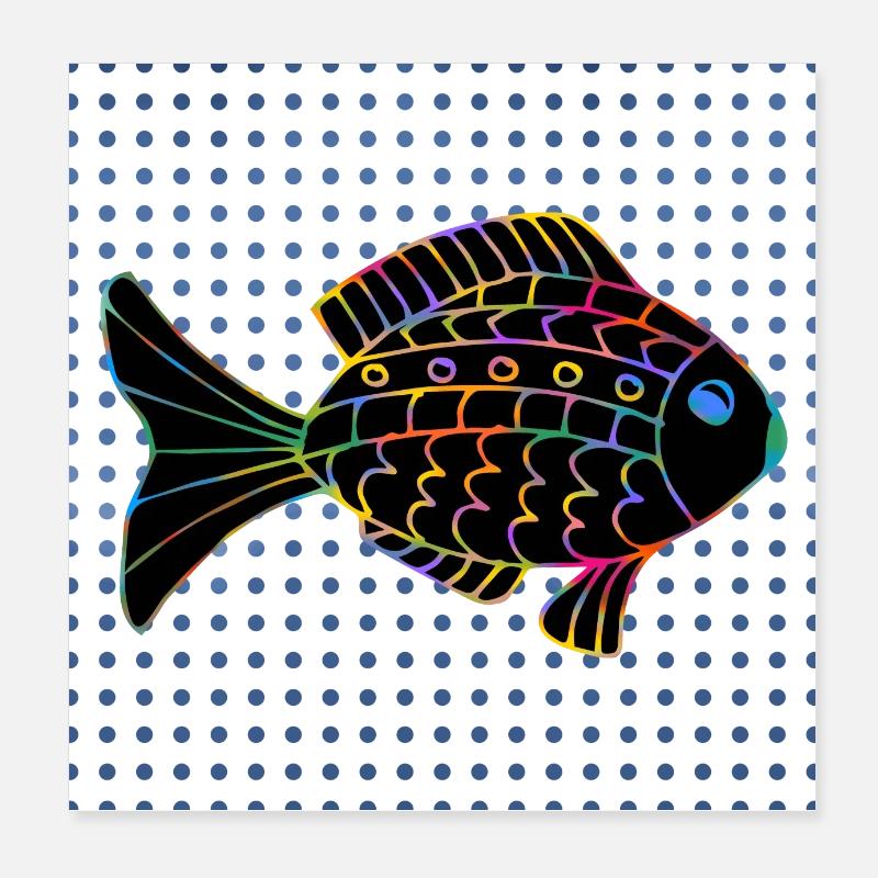 Fisch Poster 20x20 cm