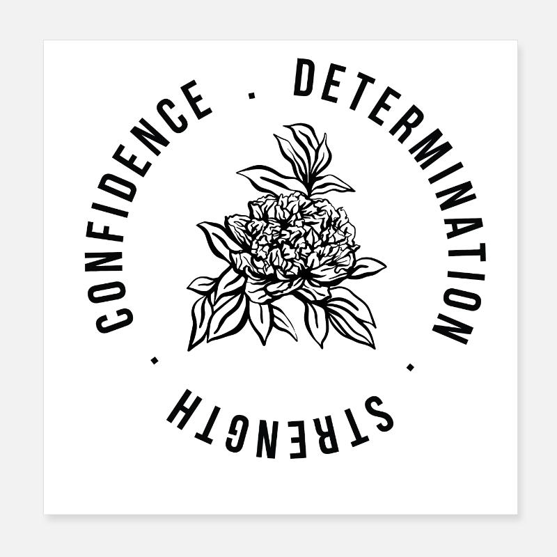 Force de détermination de la confiance Poster 20 x 20 cm