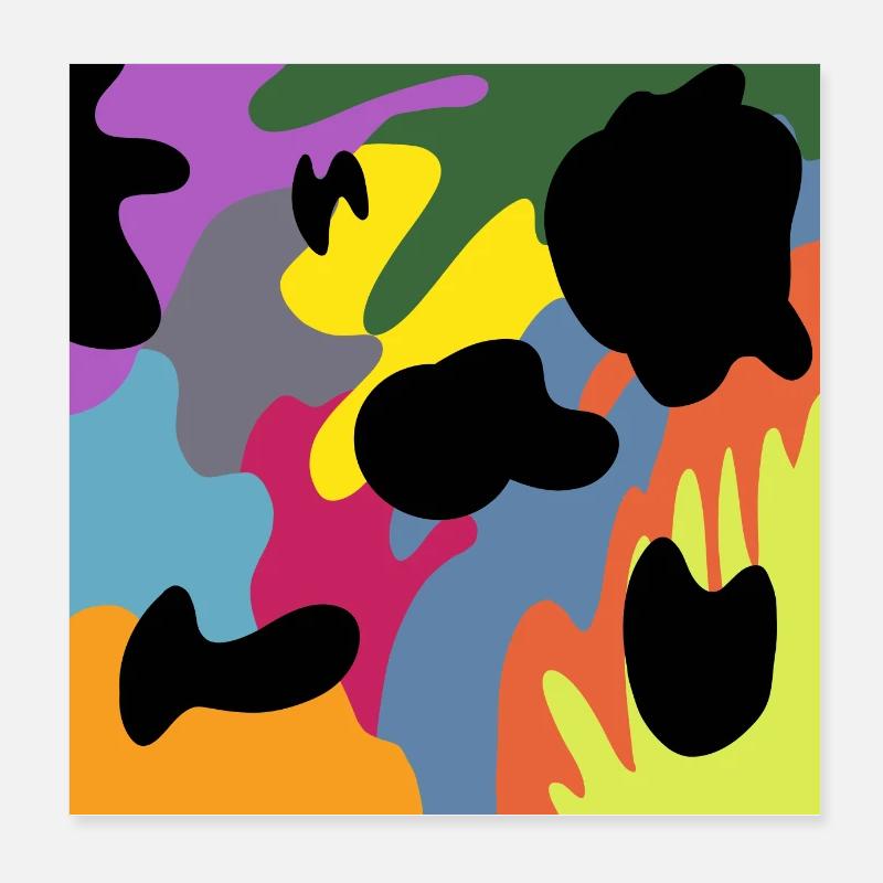 Explosion de couleur Poster 20 x 20 cm