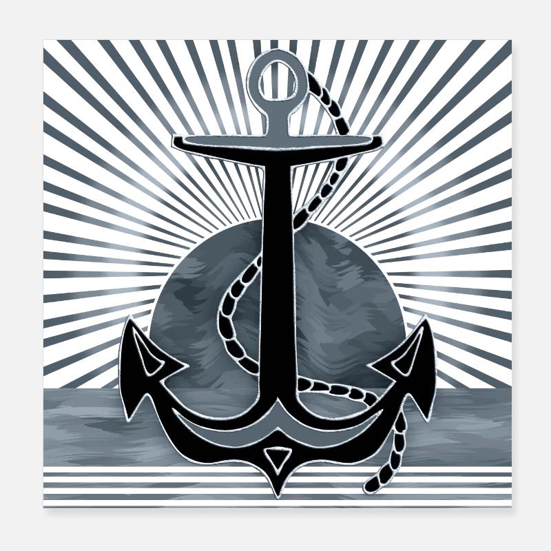 Anchor Poster 8" x 8" (20x20 cm)