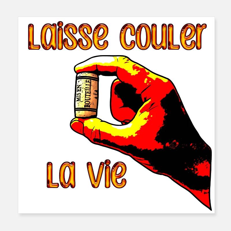 Lass das Leben fließen Poster 20x20 cm