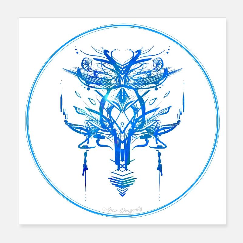 Mystique Collection ~ hellblau ~ n°1 Poster 20x20 cm