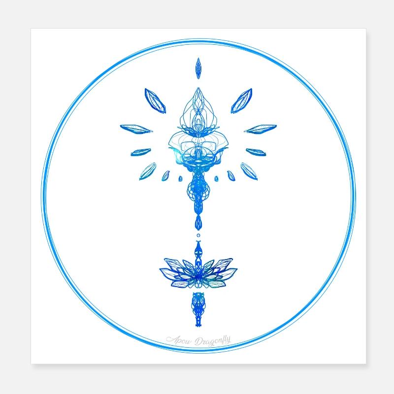 Mystique Collection ~ hellblau ~ n°7 Poster 20x20 cm