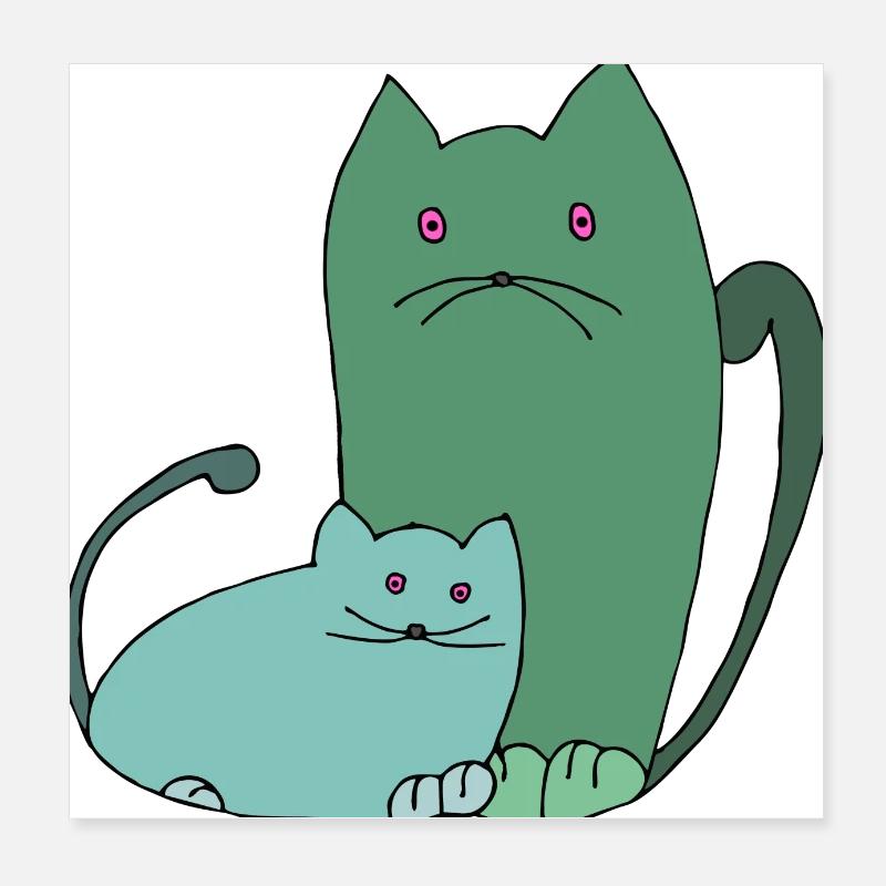 Chats Poster 20 x 20 cm