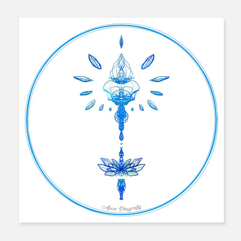 Collection Mystique ~ bleu clair ~ n°7 Poster 20 x 20 cm