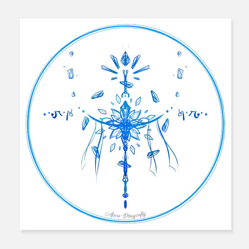 Collection Mystique ~ bleu clair ~ n°4 Poster 20 x 20 cm