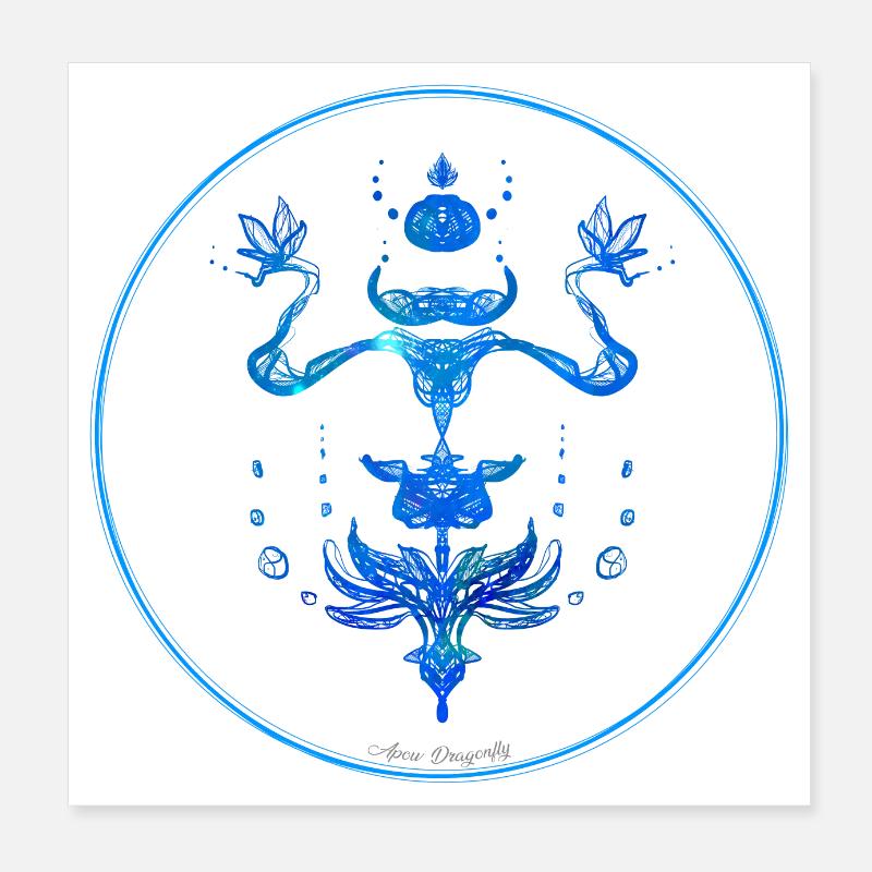 Mystique Collection ~ hellblau ~ n°5 Poster 20x20 cm