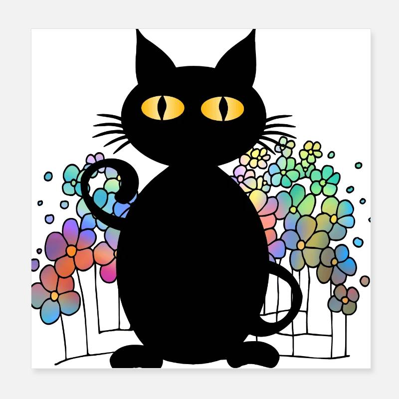 Katze Poster 20x20 cm