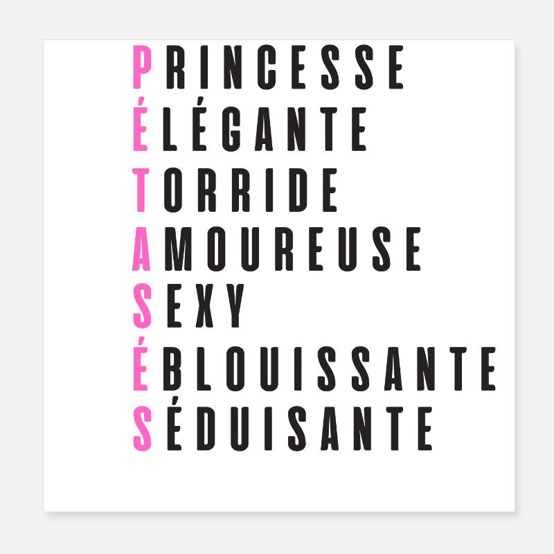 Je suis une pétasse Poster 20 x 20 cm
