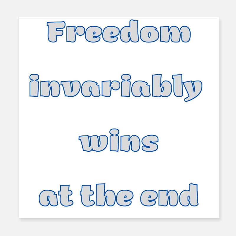 Freedom Poster 8" x 8" (20x20 cm)