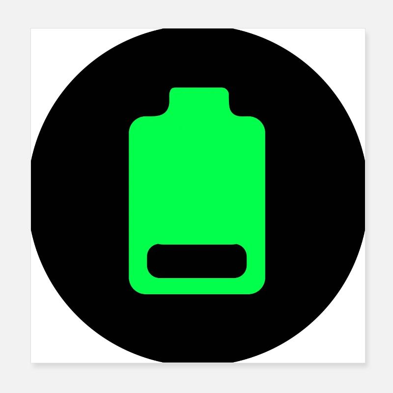 Round low battery Poster 8" x 8" (20x20 cm)