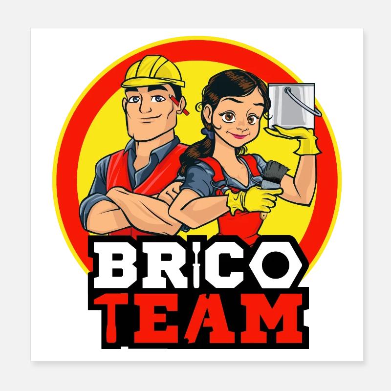 BRICO TEAM Poster 20 x 20 cm