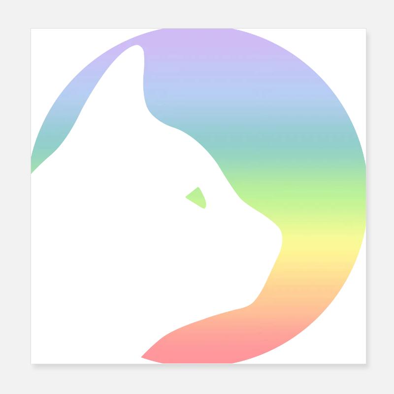 Cat Poster 8" x 8" (20x20 cm)