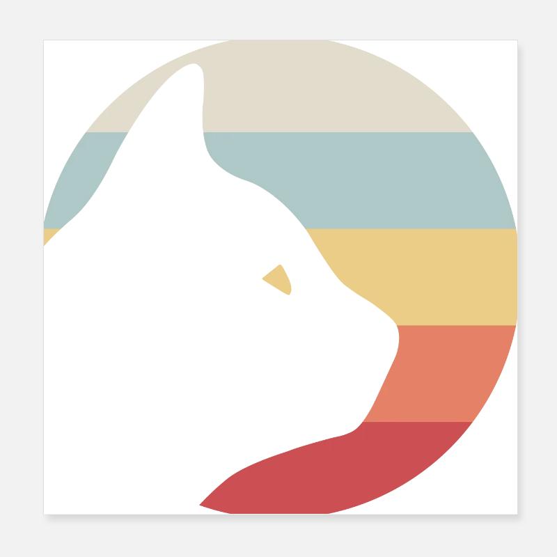 Katze Poster 20x20 cm